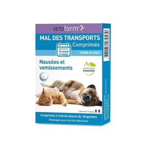 Vetoform Mal des Transports Comprimés Chien et Chat 30 Comprimés