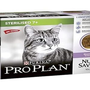 PURINA Pro Plan — Sterilised 7+ NutriSavour Longevis — Mousse — Dinde — Chat — Sachets Fraîcheurs
