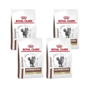 Royal Canin Veterinary Gastrointestinal Fibre Response | Pack de 4 | 4 x 400 g | Nourriture sèche pour Chats Adultes | pour Le Soutien digestif | Teneur énergétique adaptée