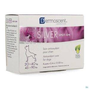 DERMOSCENT Silver Spot Chien 20-40 kg 4 pipettes