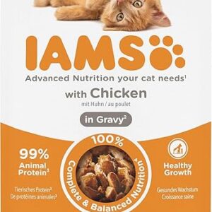 IAMS Nourriture Humide en Sauce Poulet pour Chaton 0,85 kg