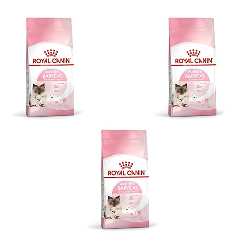 Royal Canin Mother & Babycat | Pack de 3 | 3 x 400 g | Aliments secs pour Chats | Spécialement conçu pour Le Chat et Ses Chatons | pour renforcer Les défenses immunitaires Naturelles