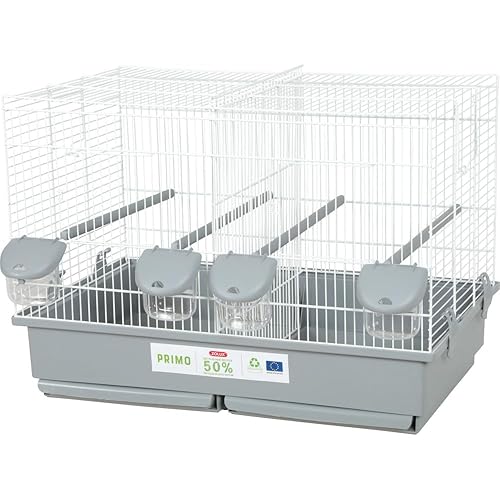 Zolux - Cage Primo 57 Blanche et Grise 57 x 31 x 41 cm pour Oiseaux