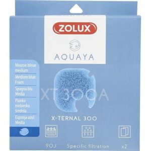 Zolux - Filtre pour Pompe x-ternal 300, Filtre XT 300 A Mousse Bleue Medium x2. pour Aquarium. - ZO-330247