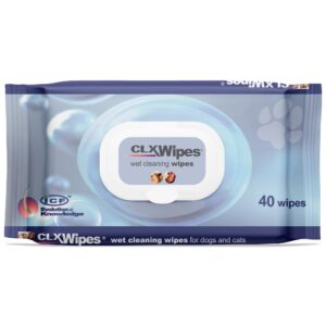 ICF — CLX Cat & Dog Wipes — Antibacterial & Antifungal Cleansing Wipes for Paws, Skin Folds & Ears