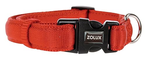 Zolux Cushion Collier Nylon Réglable pour Chien Coloris Rouge Largeur 20 mm Tour de Cou 36 cm à 52 cm