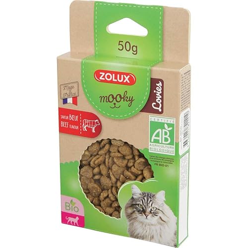 Zolux Mooky - Friandises Lovies Bio au Bœuf pour Chat - 50g