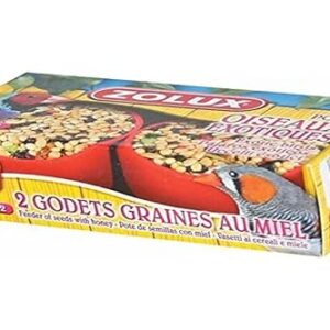Zolux - Graines pour Oiseaux Exotiques Godets de graines au Miel spécial Oiseaux Exotiques x 2