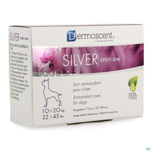 DERMOSCENT Silver Spot Chien 10-20 kg 4 pipettes