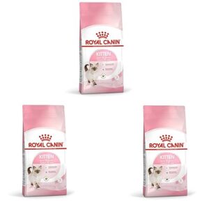 Royal Canin Kitten — Pack de 3 — 3 x 400 g — Nourriture sèche pour Chatons jusqu'à 12 Mois — pour