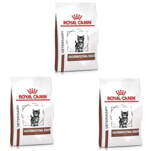 Royal Canin Veterinary Gastrointestinal Kitten Feline — Pack de 3 — 3 x 400 g — Aliment Complet