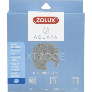 Zolux - Filtre pour Pompe x-ternal 200, Filtre XT 200 E Mousse Anti-nitrates x2. pour Aquarium. - ZO-330244
