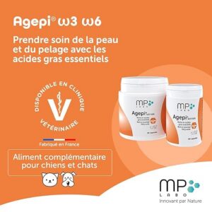 Alternative view of MP Labo Agepi® Omega 3 Omega 6 - 90 Capsules pour Chien et Chat - Riche en Acides Gras Essentiels