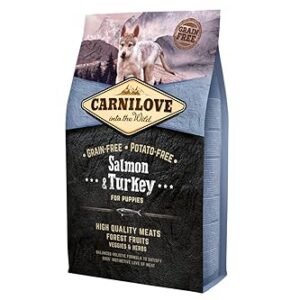 Carnilove Puppy Croquettes pour Chiot sans Céréales ni Pommes de Terre Saumon/Dinde 1.5kg