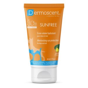 Dermoscent SunFREE SPF30+ pour Chiens & Chats — Écran Solaire Hydratant — Protection Minérale Non