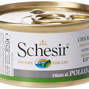 Schesir Poulet Naturel pour Chats, 85 g