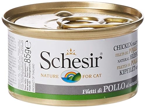 Schesir Poulet Naturel pour Chats, 85 g