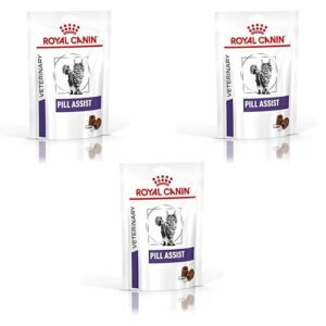 Royal Canin Veterinary Pill Assist Cat | Pack de 3 | 3 x 45 g | Complément Alimentaire pour Chats | Croquettes appétissantes pour Une Administration Plus Facile des médicaments