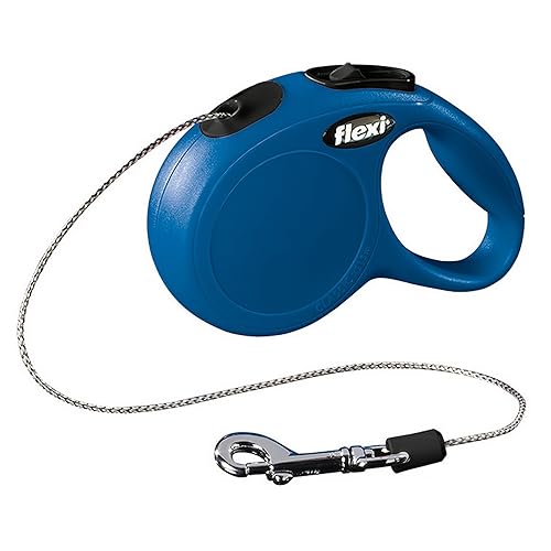 FLEXI New Classic Laisse avec Cordon pour Chien Bleu 8 m Taille M