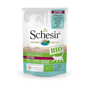 Schesir Bio - Poulet - Chaton - Sachets Fraîcheurs 16 x 85 g