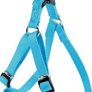 Zolux Harnais Baudrier Nylon Réglable pour Chien Coloris Unis Turquoise Largeur 25 mm