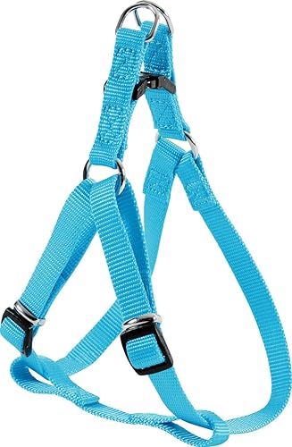 Zolux Harnais Baudrier Nylon Réglable pour Chien Coloris Unis Turquoise Largeur 25 mm