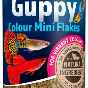 Tetra Guppy Color, Mini Flake Food pour Poissons Tropicaux, 250 ml, Multicolore, 75 g (Lot de 1)