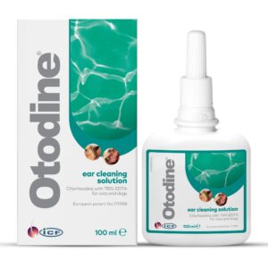 ICF Otodine — Cat & Dog Ear Cleaner Solution — Dog Ear Drops to Stop Wax Build Up, Head Shaking,