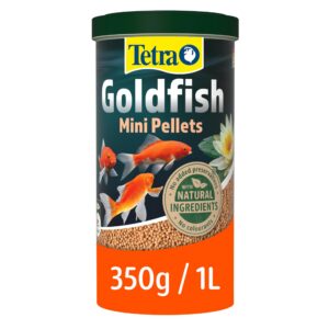 Tetra Pond Goldfish Mini Pellet Food, Complete Fish Food for All Goldfish, 1 Litre