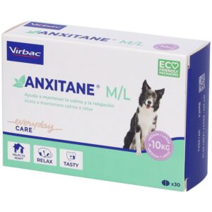 Anxitane Calming Tablets for Dogs >10kg – Help Calm & Reduce Anxiety. 30 Tablets
