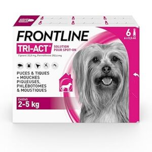 Frontline - Tri-Act Petit Chien 2-5 kg - 6 Pipettes Anti-Parasitaires
