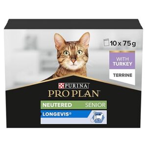 PRO PLAN Senior 7+ LONGEVIS Mousse Dinde 75g - Lot de 4