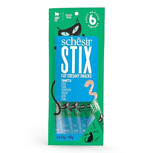 Schesir, Snack pour Chats Stix au Thon 12 x 6 x 15 g