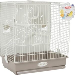 Zolux Adèle Cage avec Fond en Métal pour Oiseau Exotique/Perruches Taupe 40 x 31 x 44 cm