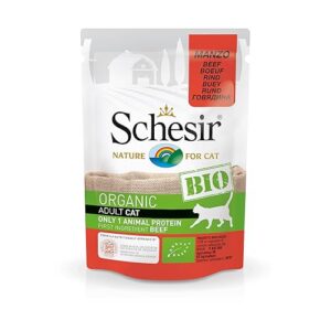 Schesir - Sachet Fraîcheur Bio au Bœuf pour Chat - 85g