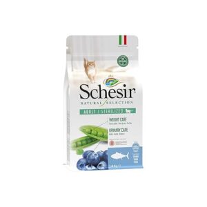 Schesir Dry Cat Natural Selection Nourriture sèche au Thon stérilisé, pour Chat Senior, 1400 g