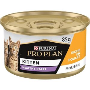 PRO PLAN - JUNIOR - Mousse riche en Poulet - 85 g - Boite repas pour chaton - Lot de 24