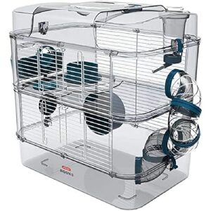 Zolux Cage pour Hamster, Souris, Gerbille ''RODY 3'' Duo, Bleu