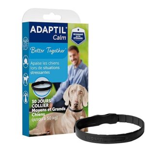 ADAPTIL Calm – Anti-stress pour chien – Collier Moyens et Grands Chiens – Taille M/L