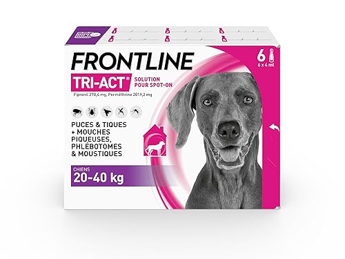 Frontline - Tri-Act Chien 20-40 kg - 6 Pipettes Anti-Parasitaires