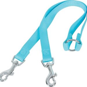 Zolux Accouple Nylon pour Chien Coloris Unis Turquoise Largeur 15 mm Longueur 40 cm