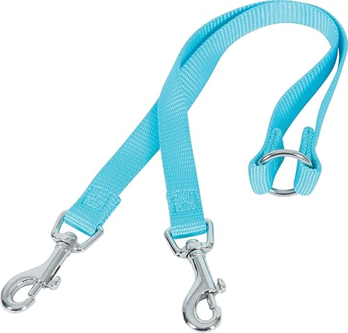 Zolux Accouple Nylon pour Chien Coloris Unis Turquoise Largeur 15 mm Longueur 40 cm