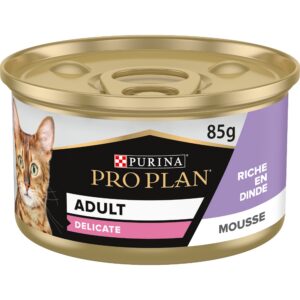 PURINA PRO PLAN — DELICATE — Aliment Complet pour Chat Adulte — Aide à favoriser un système