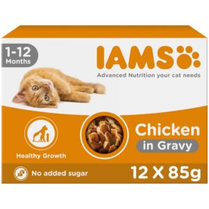 IAMS Kitten Wet Cat Food Chicken in Gravy 12 x 85g