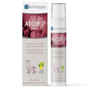 ATOP 7 Spray pour Chiens & Chats — Émulsion Apaisante Sans Rinçage — Hydrate & Protège la Peau