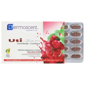 Dermoscent — UTI-Zen — Cat & Dog UTI, Incontinence & Cystitis Relief Tablets — Food Supplement with