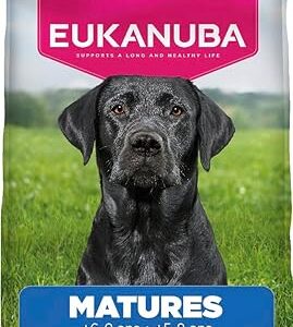 EUKANUBA Life Care Croquettes Chien Mature Grande Race, Riche en Poulet Frais, L-carnitine, Calcium, Glucosamine, Oméga 3&6, Prébiotiques, sans colorants, arômes artificiels ni OGM - 15 kg