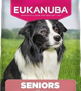 EUKANUBA Life Care Croquettes Chien Senior Race Moyenne 10 Ans et Plus, Riche en Poulet Frais, Glucosamine, chondroïtine, L-carnitine, prébiotiques, sans colorants, arômes artificiels ni OGM - 3 kg