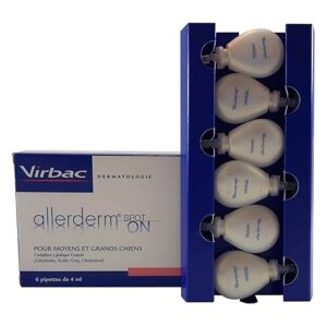 Virbac Allerderm Spot on 6 pipettes 4ml Soin cutané pour chien ( + 10 kg ) en pipette accompagnant
