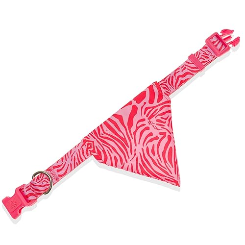 Bandit - Bandana pour Chat - Taille S - Pink Zebra - Tour de Cou 24-28cm - Boucles Anti-étranglement en Plastique - Foulard en Nylon résistant et Doux - Confortable, Durable et Lavable en Machine